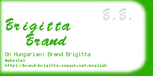 brigitta brand business card